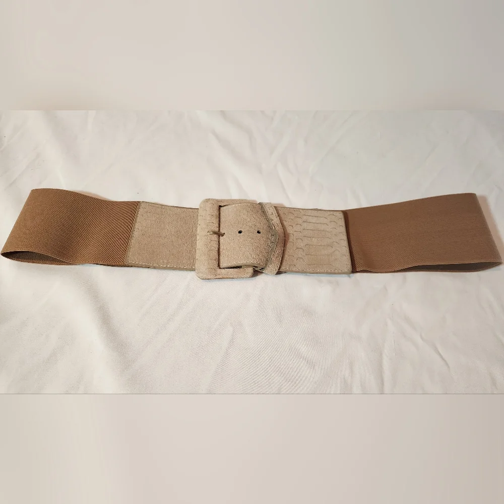 Another Line Inc Stretchy Tan Belt XL
